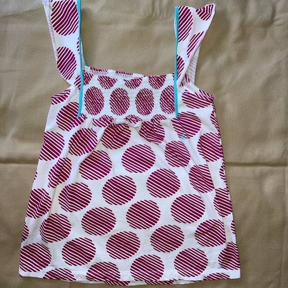 Volcom "Spain Drain" Top - White/Fuchsia Circles Flowy/Airy Y2K - Junior's XL - Picture 6 of 16